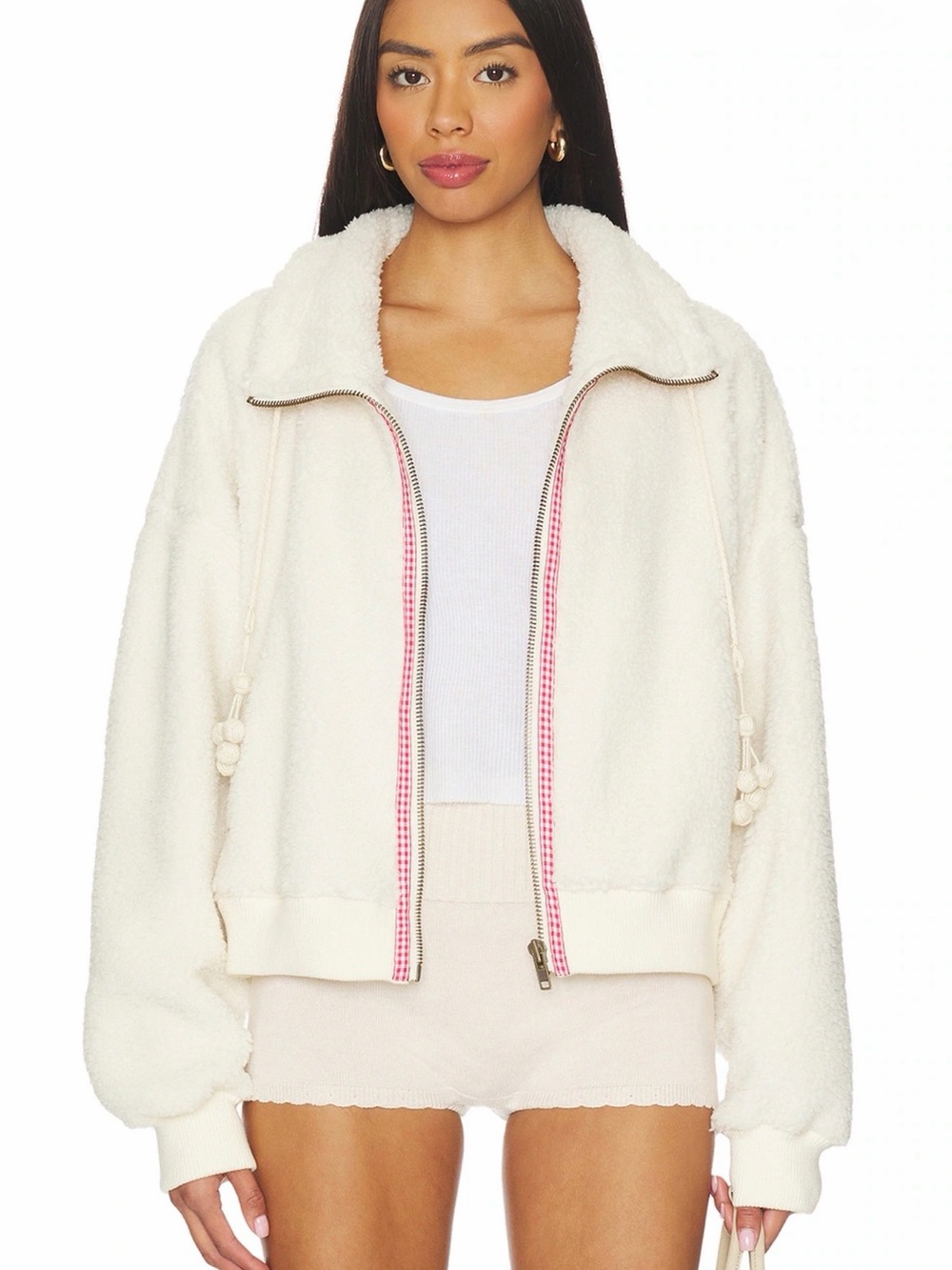 Cozy Cream Sherpa Zip-Up Jacket